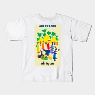 Vintage Travel - Air France Africa Kids T-Shirt